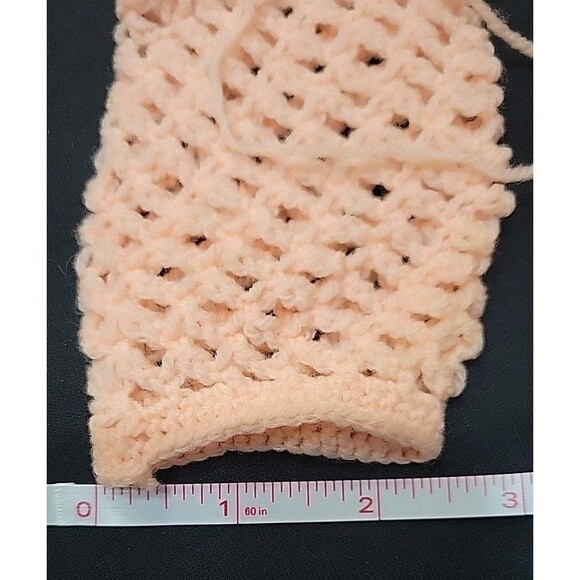 Vintage Doll or Baby Booties & Sweater 1950s Pink White Blue UnFinished Handmade - Picture 8 of 15